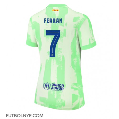 Camiseta Barcelona Ferran Torres #7 Tercera Equipación para mujer 2024-25 manga corta